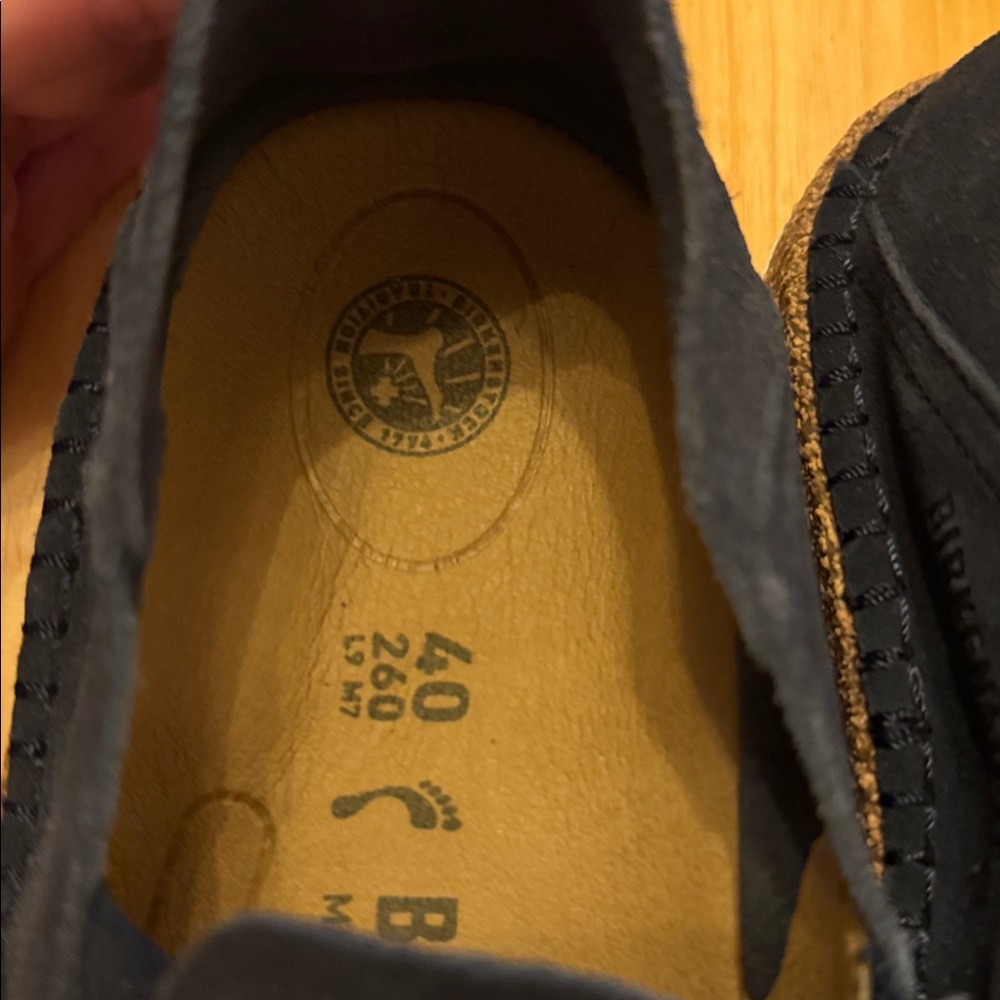 Birkenstock Callan suede leather slip ons, Navy size 40, 9-9.5, EUC - Picture 3 of 6